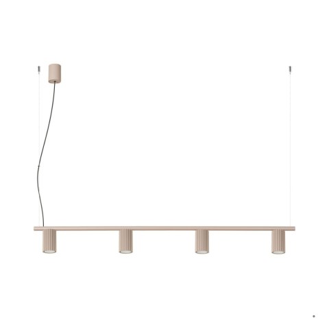 Sollux Lighting Żyrandol KARBON 4 taupe