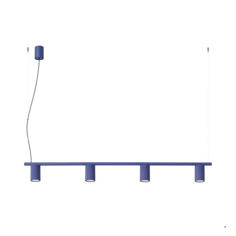 Sollux Lighting Żyrandol KARBON 4 ultramaryna