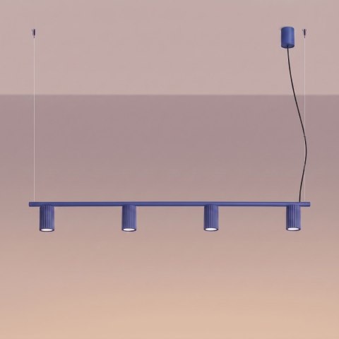 Sollux Lighting Żyrandol KARBON 4 ultramaryna