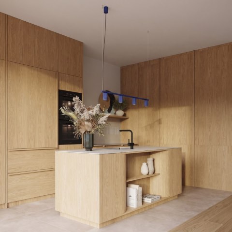 Sollux Lighting Żyrandol KARBON 4 ultramaryna