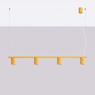 Sollux Lighting Żyrandol KARBON 4 żółta