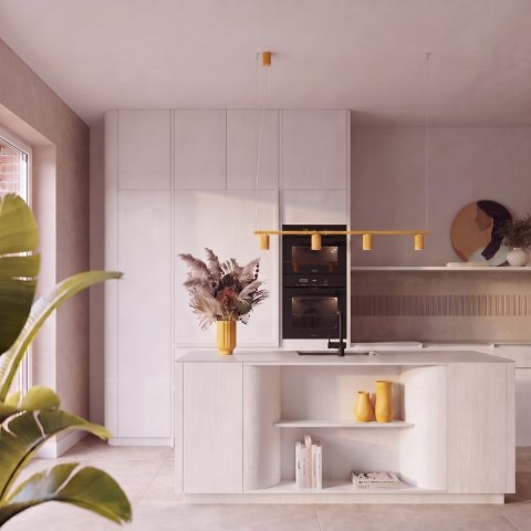 Sollux Lighting Żyrandol KARBON 4 żółta