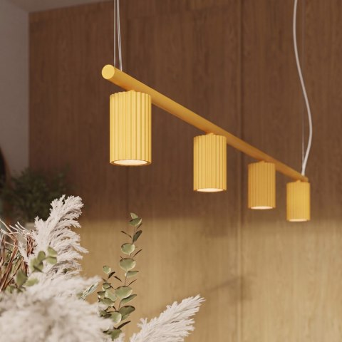 Sollux Lighting Żyrandol KARBON 4 żółta