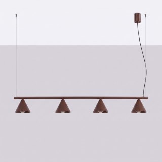 Sollux Lighting Żyrandol NOX 4L brązowa