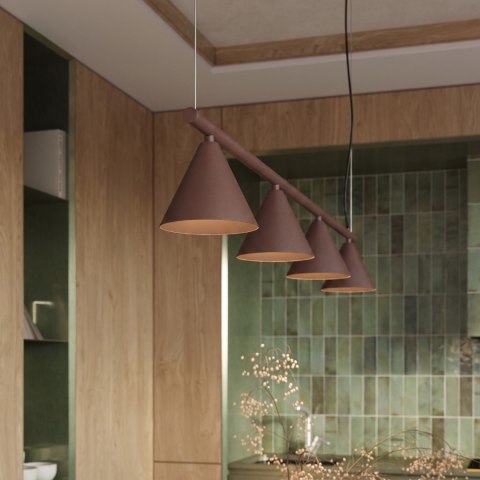Sollux Lighting Żyrandol NOX 4L brązowa
