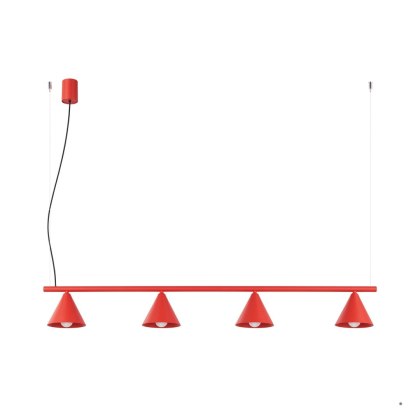 Sollux Lighting Żyrandol NOX 4L czerwona