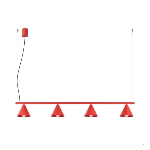 Sollux Lighting Żyrandol NOX 4L czerwona