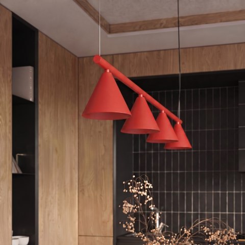 Sollux Lighting Żyrandol NOX 4L czerwona