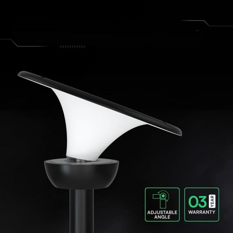 20W LED GARDEN LIGHT-LOTUS WITH LifePO4 BATTERY 6000mAh CCT:3IN1 BLACK+WHITE BODY