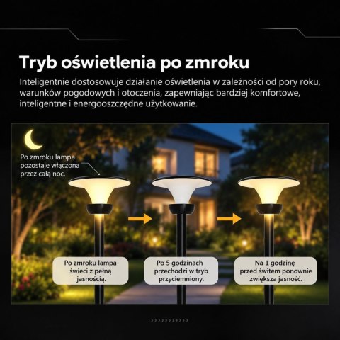 20W LED GARDEN LIGHT-LOTUS WITH LifePO4 BATTERY 6000mAh CCT:3IN1 BLACK+WHITE BODY