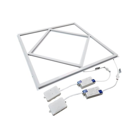 64W LED DIAMOND-IN-SQUARE PANEL LIFUD DRIVER+QC 595x595MM FLICKER FREE 6500K