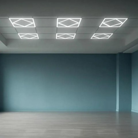64W LED DIAMOND-IN-SQUARE PANEL LIFUD DRIVER+QC 595x595MM FLICKER FREE 6500K