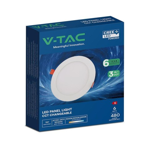 6W LED PANEL LIGHT WITH CREE CHIP CCT:3IN1 RD - 6YRS WARRANTY