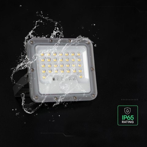 LED FLOODLIGHT WITH SOLAR PANEL & PIR SENSOR REMOVABLE LIGHT ENGINE 6000K 150LM/W IP65