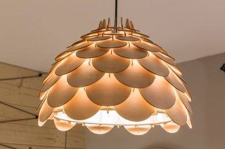 Light Prestige Lampa wisząca Burgo duża drewniana 1xE27