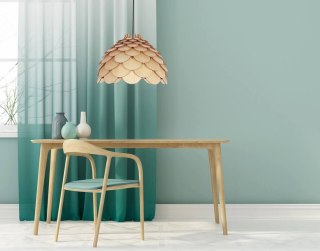 Lampa wiszaca Burgo mała drewniana 1xE27 Light Prestige