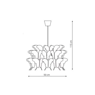 Light Prestige Lampa wisząca Farfalla biała 1xE27