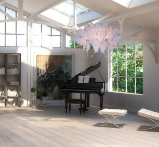 Żyrandol Farfalla 1 lampa wisząca różowa LP-MD088-3439A/1P