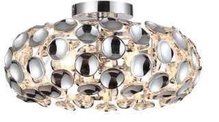 Ozdobny plafon Ferrara srebrny 3xE15 Light Prestige