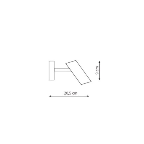 Kinkiet Futuro czarny 1xGU10 Light Prestige