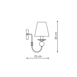Kinkiet Grado 1xE14 patyna LP-888/1W