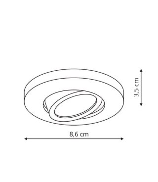 Ruchome oczko podtynkowe Lagos białe IP20 1xGU10 Light Prestige