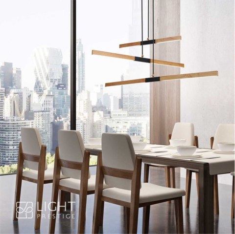 Lampa wisząca Lugano 1xLED brązowa/czarna LP-2828/1P -132