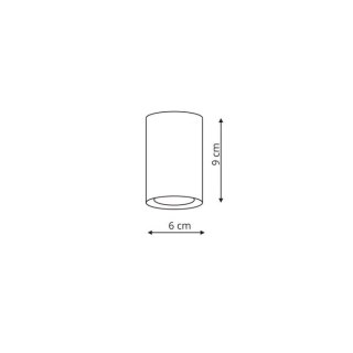 Light Prestige Tuba natynkowa Manacor 9 cm biała 1xGU10