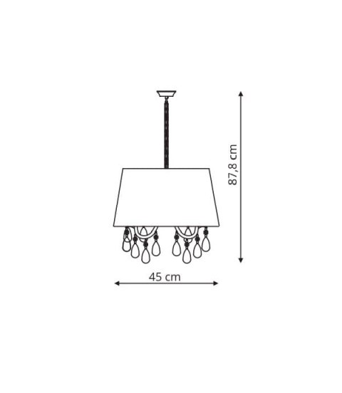 Lampa wisząca Mona 5xE14 czarna LP-5005/5P czarna