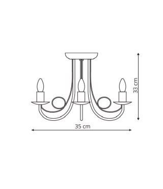 Perła 3 lampa wisząca czarna LP-020/3P