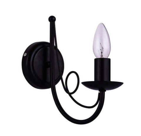 Light Prestige Lampa ścienna Kinkiet Perła 1xE14 czarna LP-020/1W black