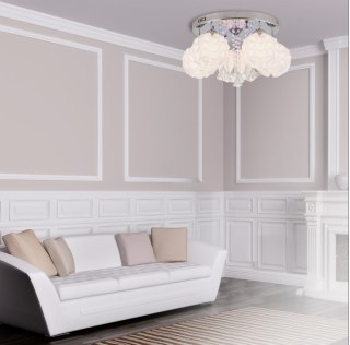 Light Prestige Ozdobny plafon Sada srebrny 3xE14 plus LED