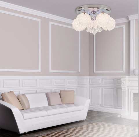 Light Prestige Ozdobny plafon Sada srebrny 3xE14 plus LED