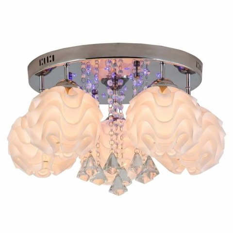 Light Prestige Ozdobny plafon Sada srebrny 5xE14 plus LED