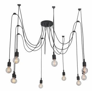 Lampa wisząca Soleto 10xE27 czarna LP-90082/10P