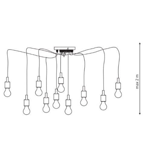 Lampa wisząca Soleto 10xE27 czarna LP-90082/10P