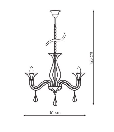Lampa wisząca Tarragona 6xE14 czarny LP-6756/6P