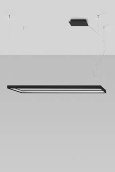 Sollux Lampa Żyrandol TUULA L czarny LED 4000K