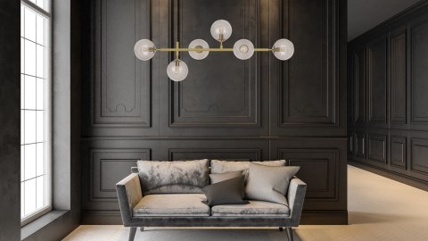 Lampa wisząca Alisa złota 6xE14 Light Prestige