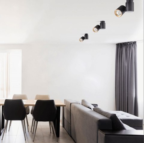 Reflektor Boston 1xGU10 czarno/biały LP-741/1W BK/WH