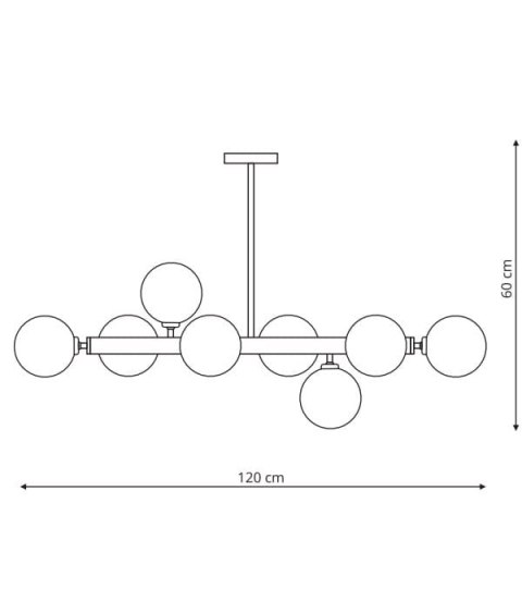Lampa wisząca Dorado 8 złota 8xE14 Light Prestige