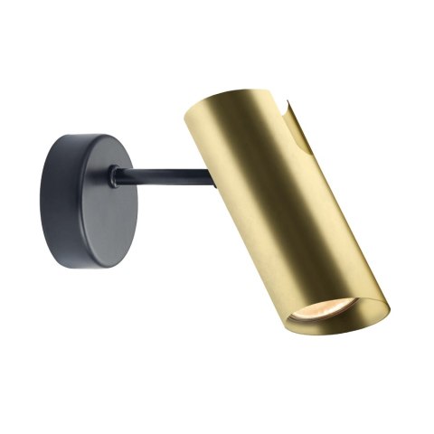 Kinkiet Lampa Futuro 1xGU10 złoty/czarny ZESTAW Z PRZYSSAWKĄ I ŻARÓWKĄ LED