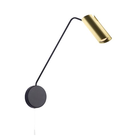 Kinkiet Futuro wysięgnik złoty/czarny ZESTAW Z PRZYSSAWKĄ I ŻARÓWKĄ LED
