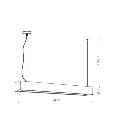 Light Prestige Ibros wiszący czarny duży 24W 4000K IP20