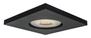 Oczko podtynkowe kwadratowe Lagos czarne IP65 1xGU10 Light Prestige
