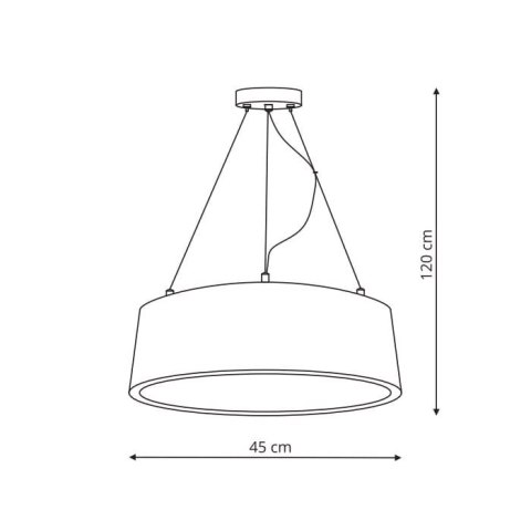 Lampa wisząca Malaga 1xLED czarna LP-622/1P BK
