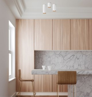 Tuba natynkowa Manacor 17 cm oczko biało - złote 1xGU10 Light Prestige