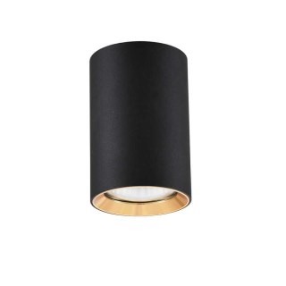 Tuba natynkowa Manacor 9 cm czarno - złota 1xGU10 Light Prestige