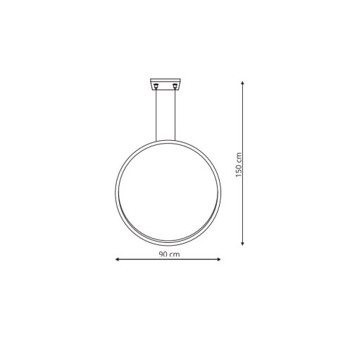 Lampa wisząca Mirror duża 1xLED czarna LP-999/1P L BK