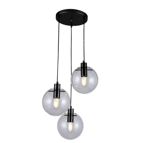 Lampa wisząca Puerto 3xE27 czarna LP-004/3P BK
